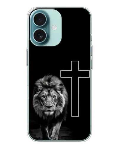 Чехол для iPhone 16 с картинкой «Лев и Крест»