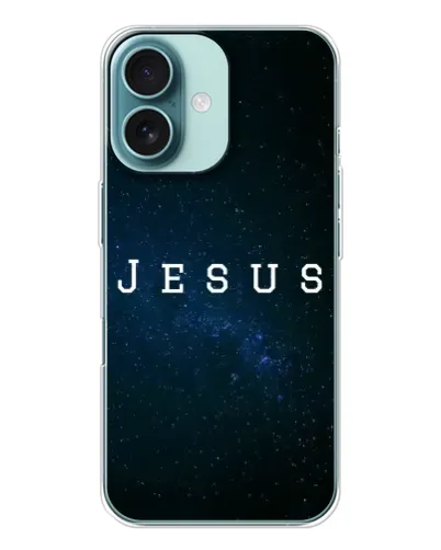 Чехол для iPhone 16 с картинкой «Звездное небо Jesus»