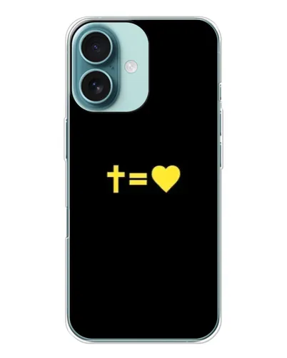 Чехол для iPhone 16 с картинкой «Сердце и Крест»