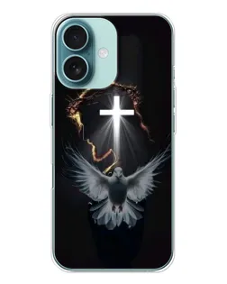 Чехол для iPhone 16 с картинкой «Голубь и Свет»
