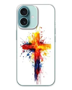 Чехол для iPhone 16 с картинкой «Акварельный крест»