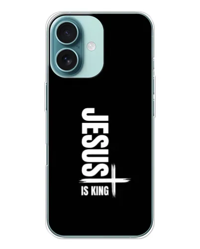 Чехол для iPhone 16 с картинкой «Вертикаль веры Jesus»