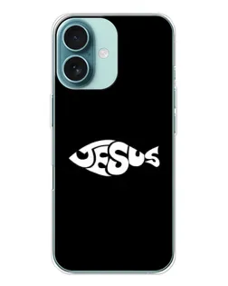 Чехол для iPhone 16 с картинкой «Рыба Jesus» Чехол для iPhone 16 с картинкой «Рыба Jesus»
