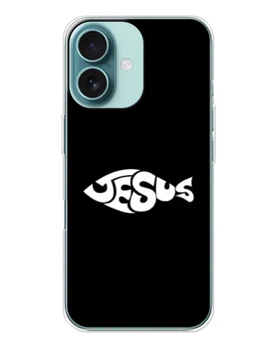 Чехол для iPhone 16 с картинкой «Рыба Jesus» Чехол для iPhone 16 с картинкой «Рыба Jesus»