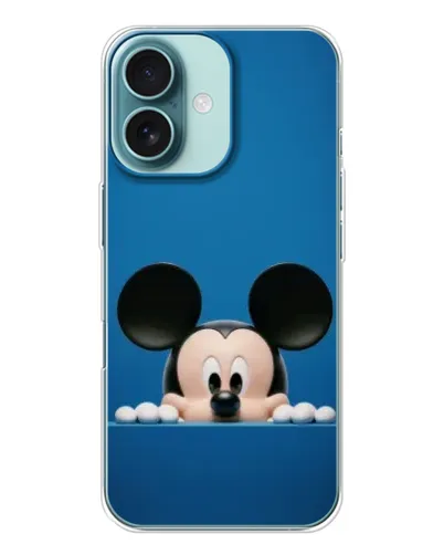 Чехол для iPhone 16 с картинкой «Микки выглядывает» Чехол для iPhone 16 с картинкой «Микки выглядывает»