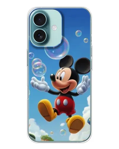 Чехол для iPhone 16 с картинкой «Mickey и мыльные пузыри» Чехол для iPhone 16 с картинкой «Mickey и мыльные пузыри»