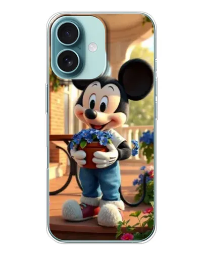 Чехол для iPhone 16 с картинкой «Микки садовод» Чехол для iPhone 16 с картинкой «Микки садовод»