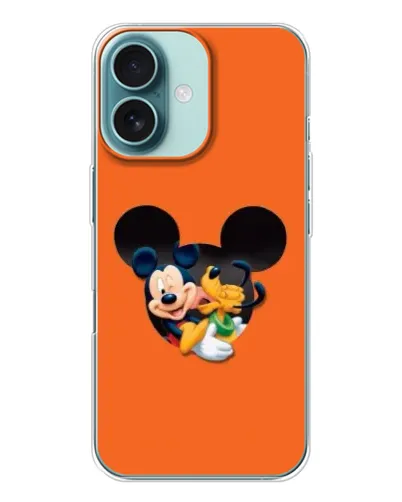 Чехол для iPhone 16 с картинкой «Сердце Микки Минни» Чехол для iPhone 16 с картинкой «Сердце Микки Минни»