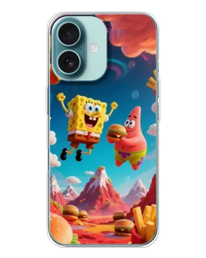 Чехол для iPhone 16 с картинкой «Космический фастфуд» Чехол для iPhone 16 с картинкой «Космический фастфуд»