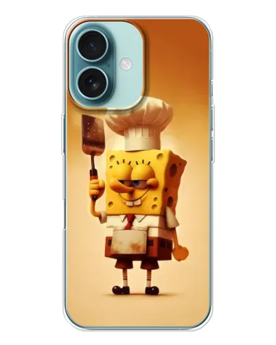 Чехол для iPhone 16 с картинкой «Губка Боб повар» Чехол для iPhone 16 с картинкой «Губка Боб повар»
