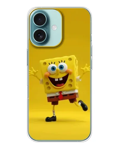 Чехол для iPhone 16 с картинкой «Позитивный Губка Боб» Чехол для iPhone 16 с картинкой «Позитивный Губка Боб»