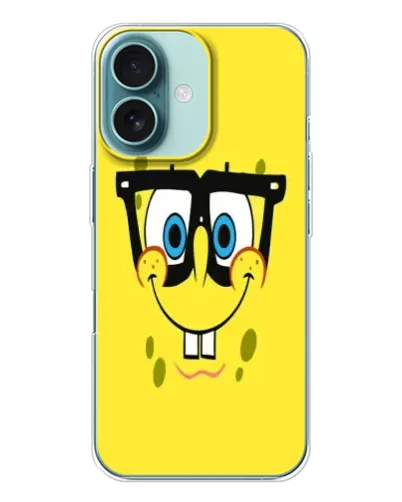 Чехол для iPhone 16 с картинкой «Минималистичный Спанч Боб» Чехол для iPhone 16 с картинкой «Минималистичный Спанч Боб»