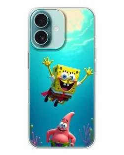 Чехол для iPhone 16 с картинкой «Спанч Боб под водой» Чехол для iPhone 16 с картинкой «Спанч Боб под водой»