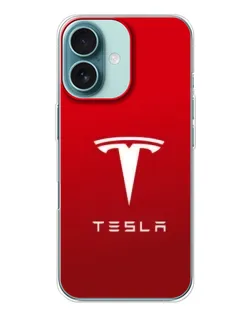 Чохол для iPhone 16 з картинкою «Tesla Red Classic»
