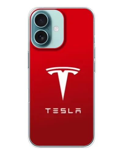Чехол для iPhone 16 с картинкой «Tesla Red Classic»