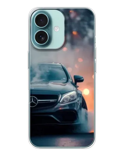 Чехол для iPhone 16 с картинкой «Mercedes — ночной город» Чехол для iPhone 16 с картинкой «Mercedes — ночной город»