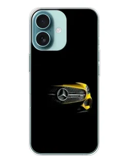 Чехол для iPhone 16 с картинкой «Mercedes — ретро стиль»