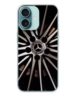 Чехол для iPhone 16 с картинкой «Диск Mercedes»