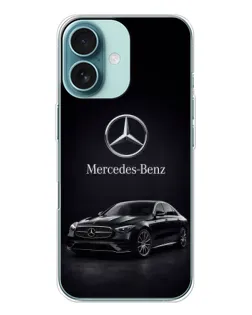 Чехол для iPhone 16 с картинкой «Mercedes — решетка радиатора»