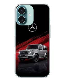 Чехол для iPhone 16 с картинкой «Mercedes G-Class красный»