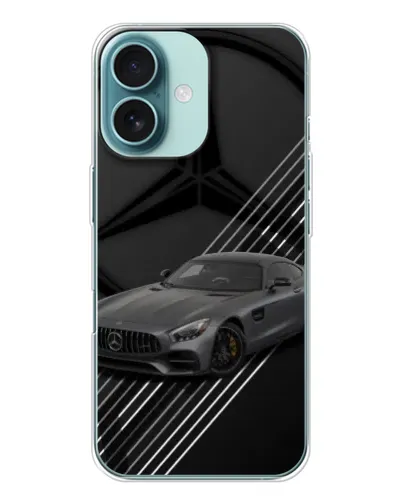 Чехол для iPhone 16 с картинкой «Mercedes AMG — графика» Чехол для iPhone 16 с картинкой «Mercedes AMG — графика»
