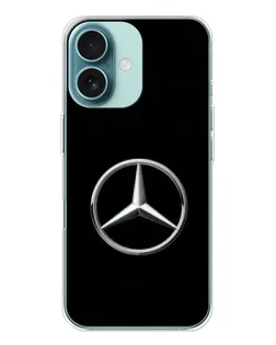 Чехол для iPhone 16 с картинкой «Mercedes классический лого»