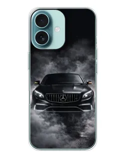 Чехол для iPhone 16 с картинкой «Mercedes в дыму»