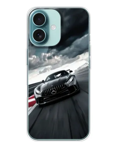 Чехол для iPhone 16 с картинкой «Гоночный Mercedes AMG» Чехол для iPhone 16 с картинкой «Гоночный Mercedes AMG»