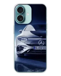 Чехол для iPhone 16 с картинкой «Mercedes EQ — будущее»