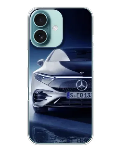 Чехол для iPhone 16 с картинкой «Mercedes EQ — будущее» Чехол для iPhone 16 с картинкой «Mercedes EQ — будущее»