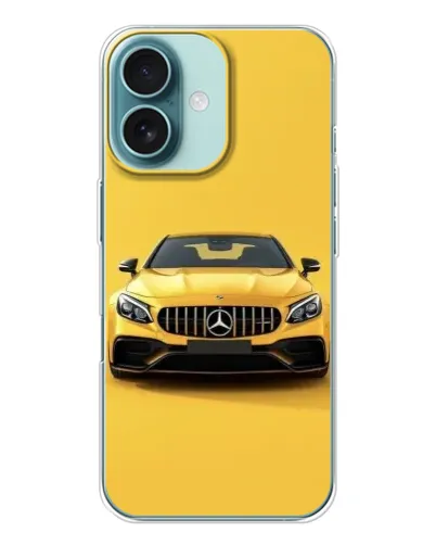 Чехол для iPhone 16 с картинкой «Желтый Mercedes GT» Чехол для iPhone 16 с картинкой «Желтый Mercedes GT»
