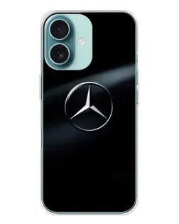 Чехол для iPhone 16 с картинкой «Mercedes на металле»