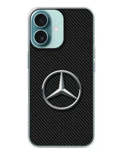 Чехол для iPhone 16 с картинкой «Карбоновый Mercedes стиль»