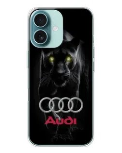 Чехол для iPhone 16 с картинкой «Пантера и Audi»