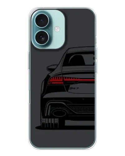 Чехол для iPhone 16 с картинкой «Задняя часть Audi — арт»