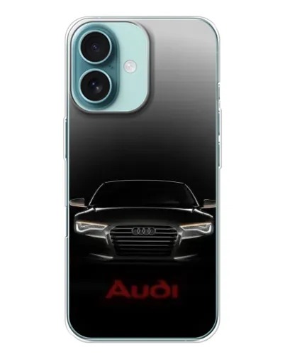Чехол для iPhone 16 с картинкой «Audi — градиентный контур»