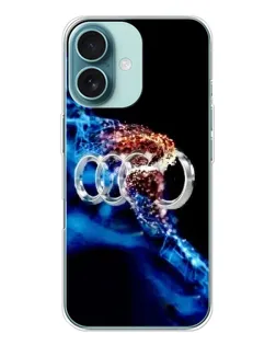 Чехол для iPhone 16 с картинкой «Энергия лого Audi»