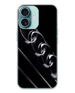 Чехол для iPhone 16 с картинкой «Audi — абстрактные кольца»