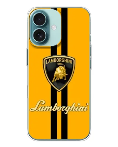 Чохол для iPhone 16 з картинкою «Lamborghini Stripe жовтий»