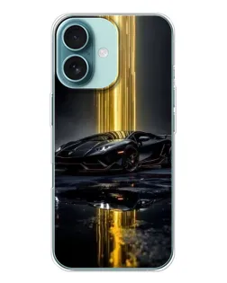 Чохол для iPhone 16 з картинкою «Нічний Lamborghini драйв»