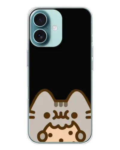 Чехол для iPhone 16 с картинкой «Пушин на черном» Чехол для iPhone 16 с картинкой «Пушин на черном»