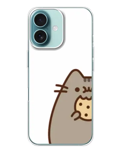 Чехол для iPhone 16 с картинкой «Пушин с печеньем» Чехол для iPhone 16 с картинкой «Пушин с печеньем»