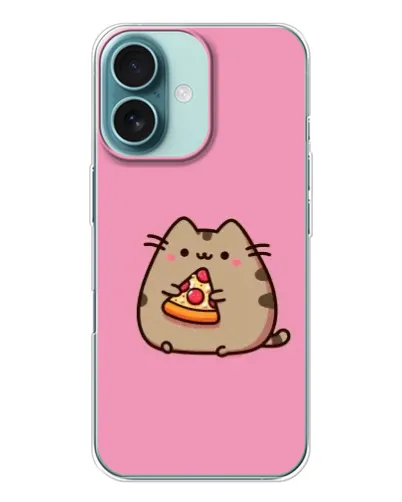 Чехол для iPhone 16 с картинкой «Пушин с пиццей» Чехол для iPhone 16 с картинкой «Пушин с пиццей»