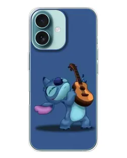 Чехол для iPhone 16 с картинкой «Стич с укулеле»