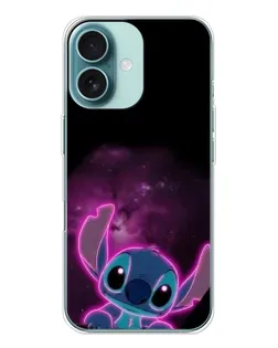 Чехол для iPhone 16 с картинкой «Неоновый Stitch»