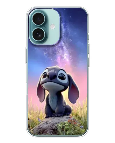 Чехол для iPhone 16 с картинкой «Стич на рассвете»