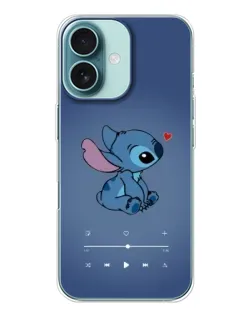 Чехол для iPhone 16 с картинкой «Музыкальный Stitch»