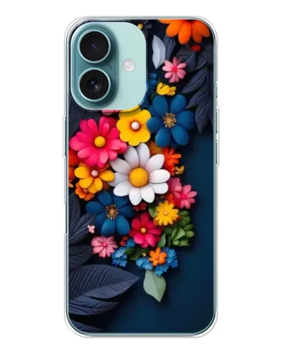 Чехол для iPhone 16 с картинкой «Цветочная феерия»