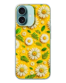 Чехол для iPhone 16 с картинкой «Ромашковое солнце»