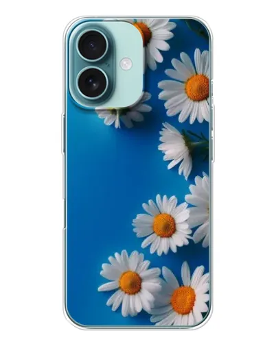 Чехол для iPhone 16 с картинкой «Белоснежные маргаритки»